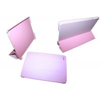 Чехол-каркас для iPad Air и iPad 2018 Belk Smart Case, экокожа, 2 сгиба, узор-сетка, цвет розовый