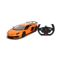 Машинка на радиоуправлении Rastar 96000 Lamborghini Aventador SVJ (1:14, 33 см). Доступ в кабину. Свет фар. Оранжевая
